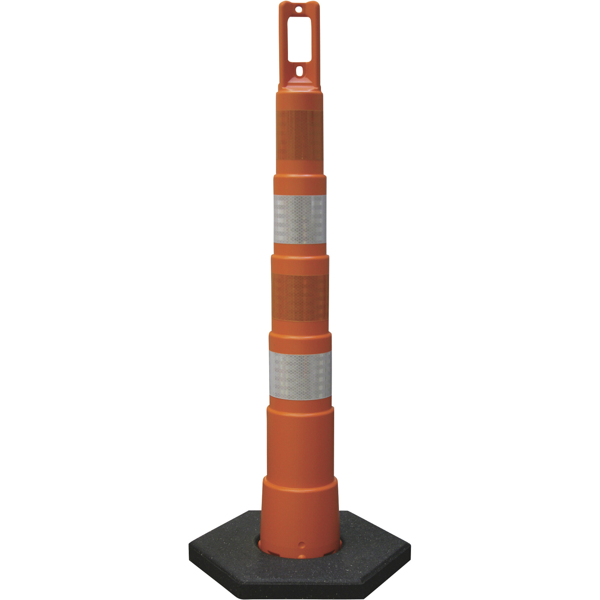 Plasticade Navicade Traffic Channelizing Cone - 4in. Engineer Grade Sheeting, Model# 650R1-O-4-EG-A